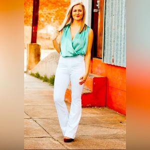 High rise pull on flares XL